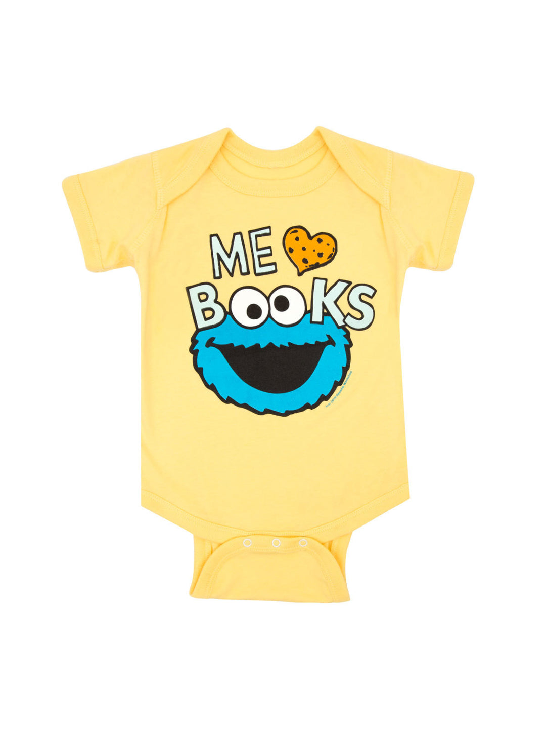 Me Love Books Onesie | Yellow - West of Camden - Main Image Number 1 of 1