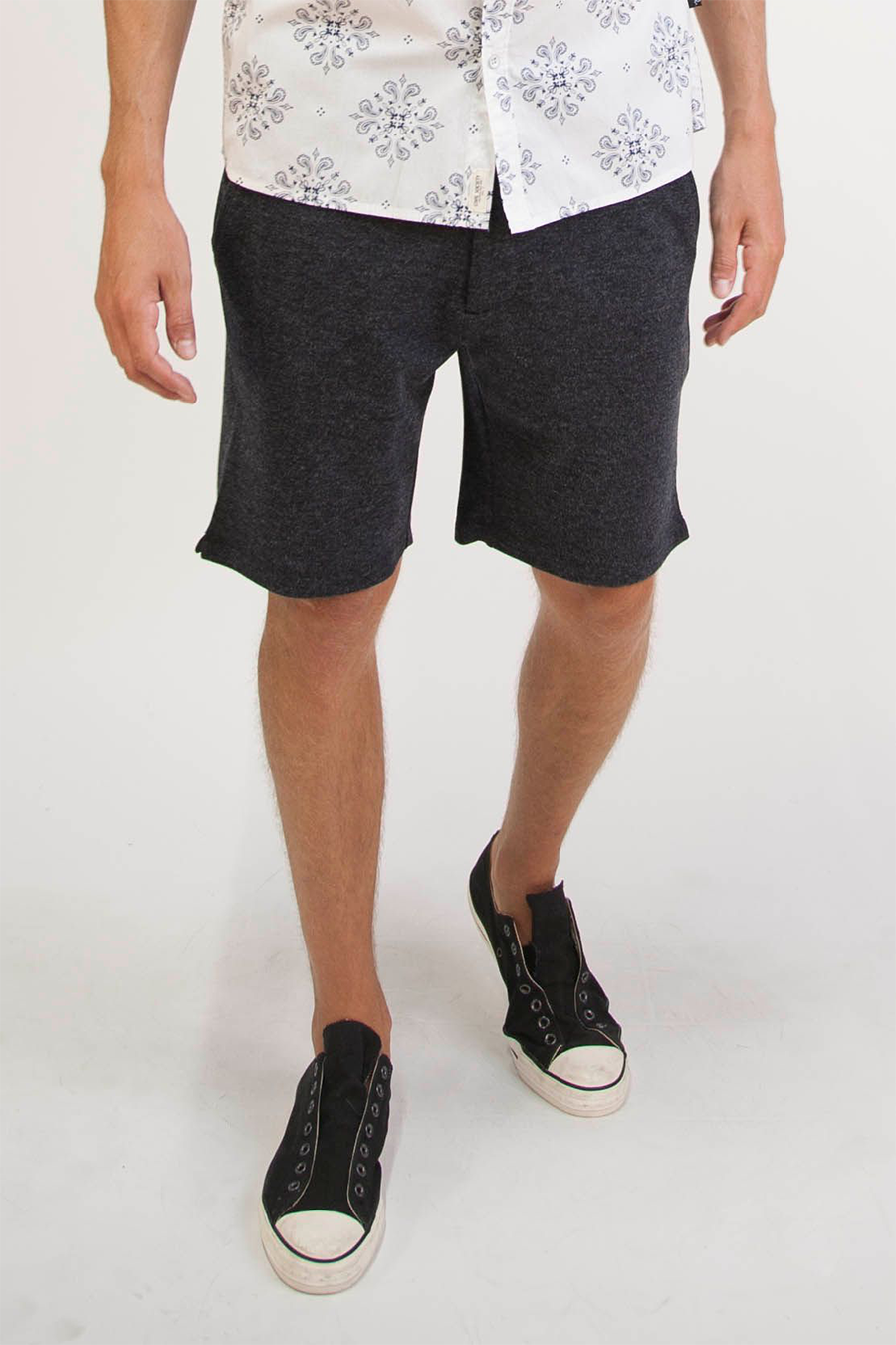 Templeton Knit Shorts | Heather Charcoal - Main Image Number 1 of 1