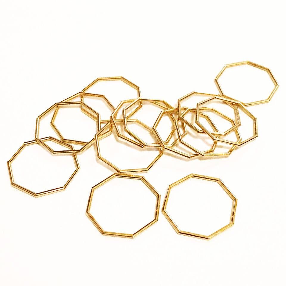 Nash Octagon Ring | Eco Brass - Main Image Number 1 of 1