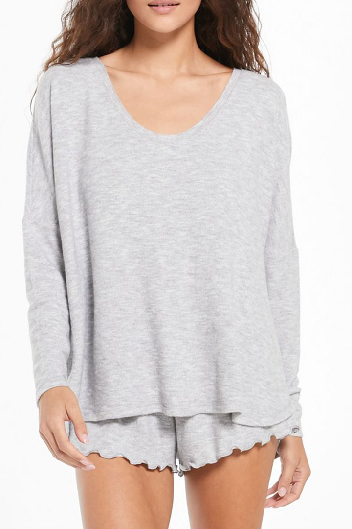Hang Out Top | Heather Grey - Thumbnail Image Number 2 of 4
