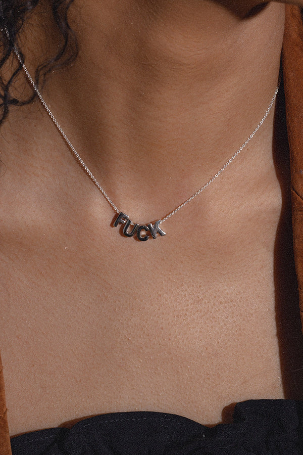 Fuck Necklace | 24K gold plated - Main Image Number 2 of 2