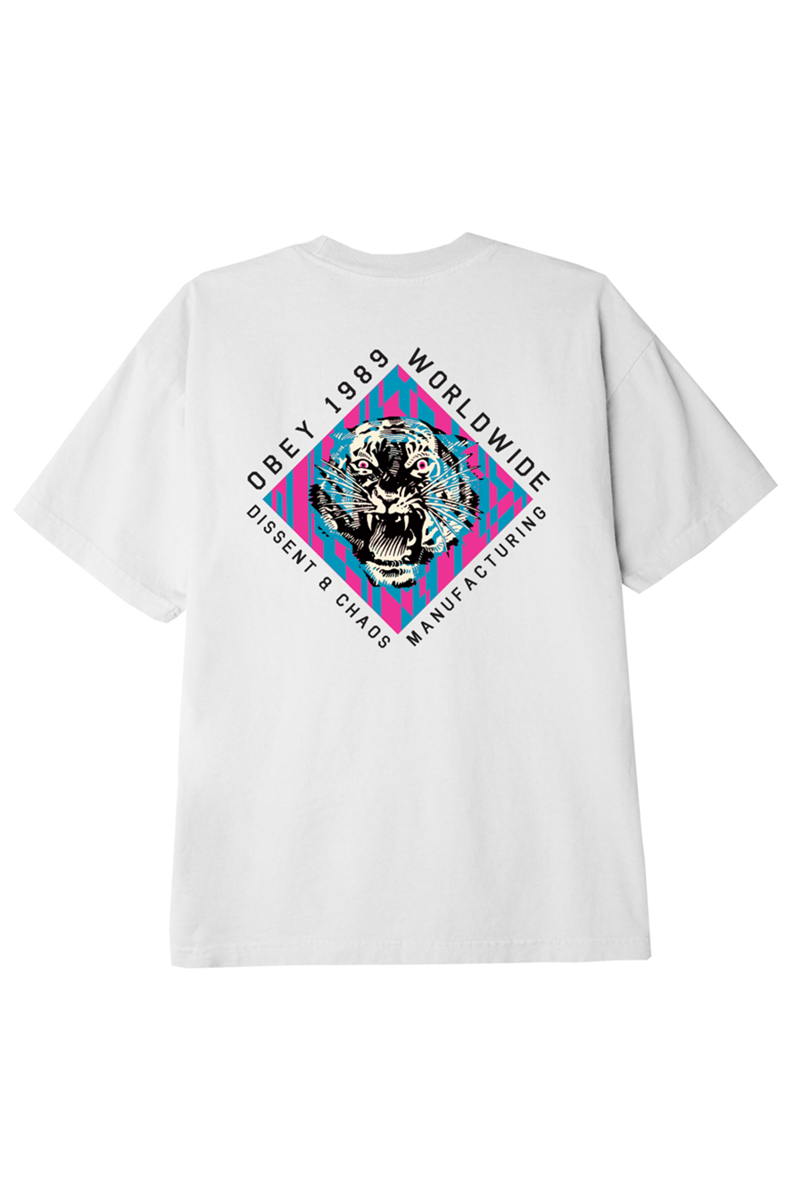 Dissent & Chaos Tiger Tee | White - Main Image Number 1 of 2