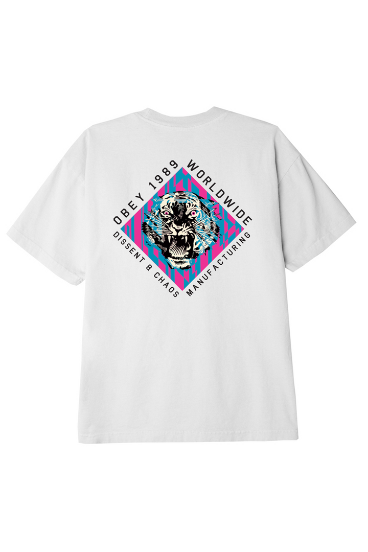 Dissent &amp; Chaos Tiger Tee | White - Thumbnail Image Number 1 of 2
