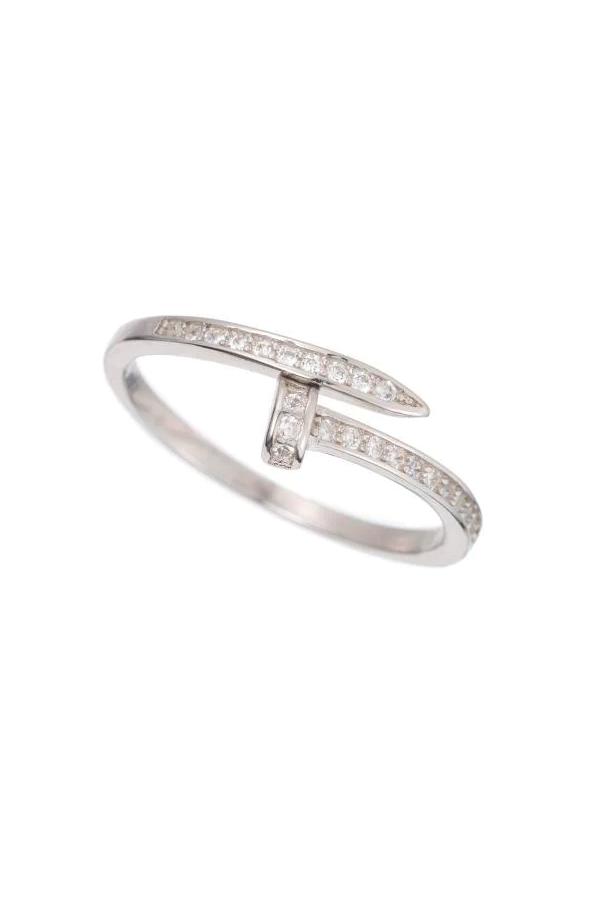 CZ Pave Nail Wrap Ring | - Main Image Number 2 of 3