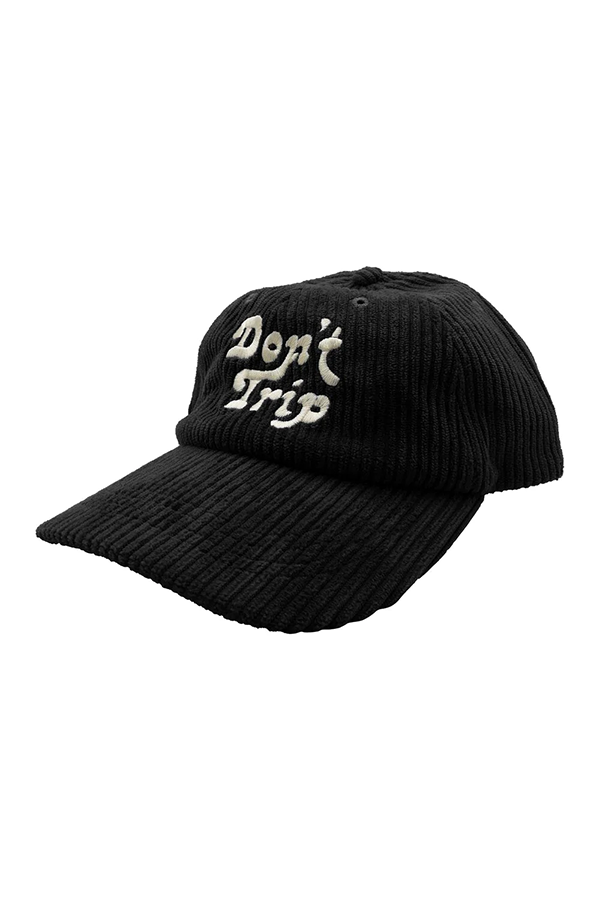 Don't Trip Fat Corduroy Dad Hat | Black - Main Image Number 1 of 1
