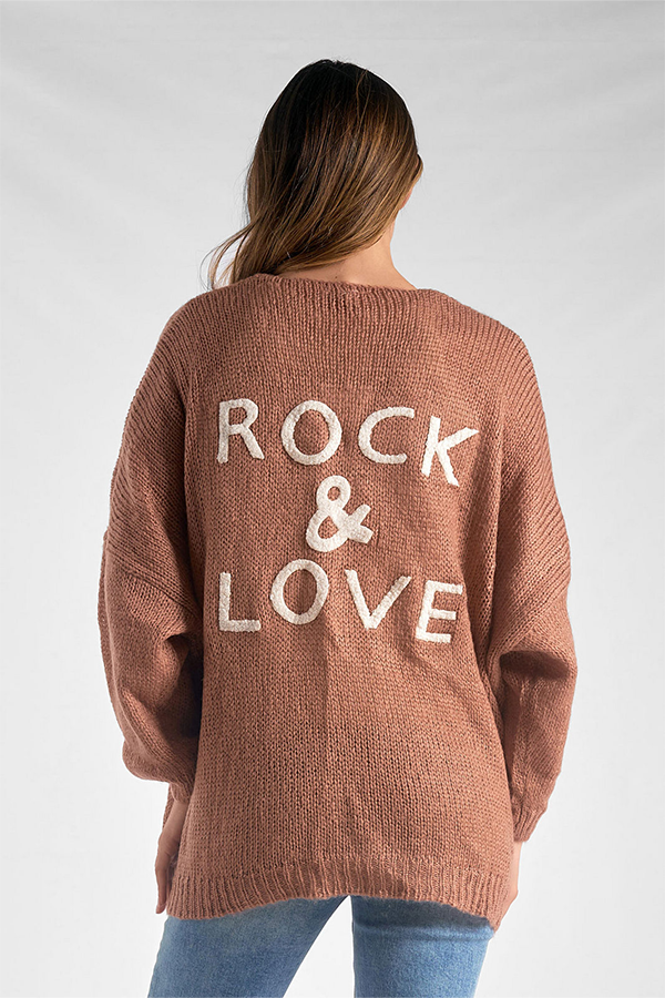 Rock & Love Cardigan | Mauve - Main Image Number 1 of 1