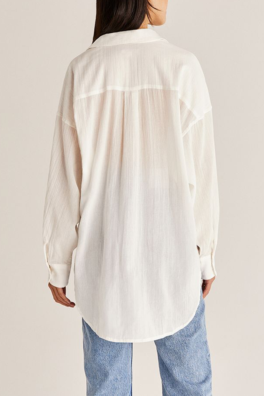 Lalo Button Up Top | White - Visual Media Number 3 of 3