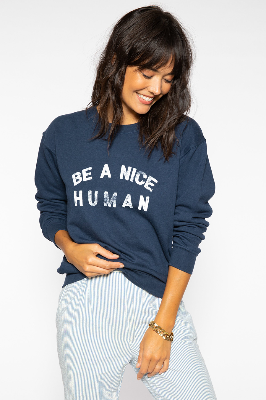 Nice Human Willow Sweatshirt | Navy - Main Image Number 1 of 1