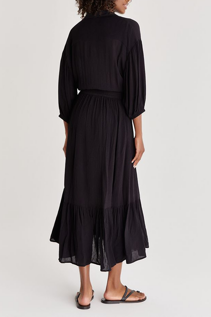 Tanya Solid Maxi Dress | Black - Thumbnail Image Number 2 of 2

