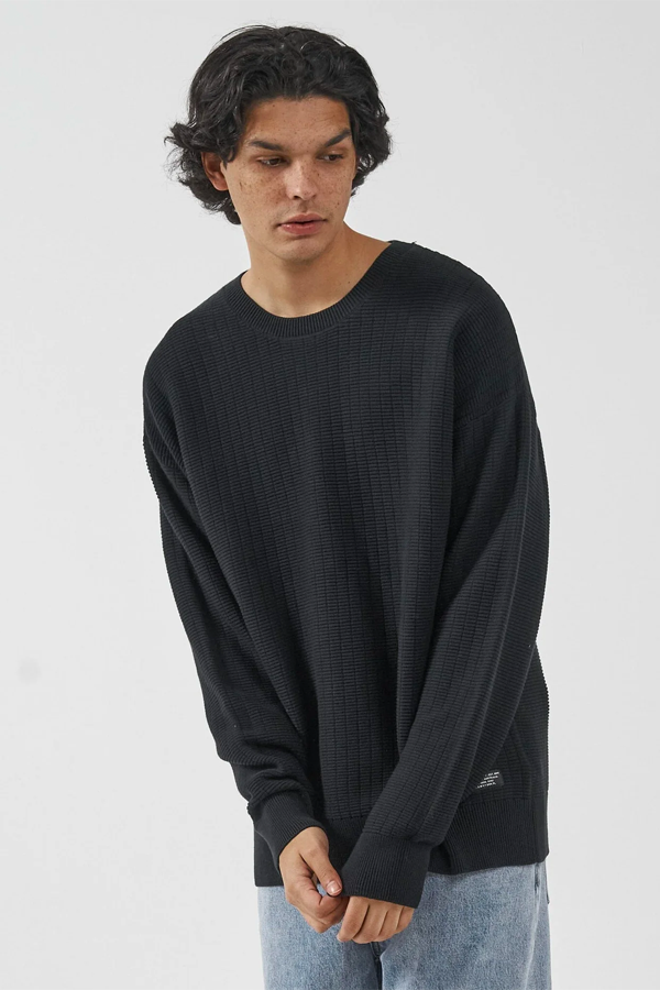 Republic Crew Knit | Washed Black - Main Image Number 2 of 3