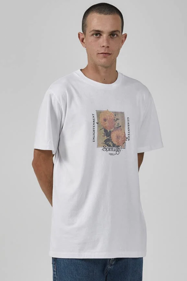 Spirituality Enlightenment Guaranteed Merch Tee | White - Main Image Number 1 of 1