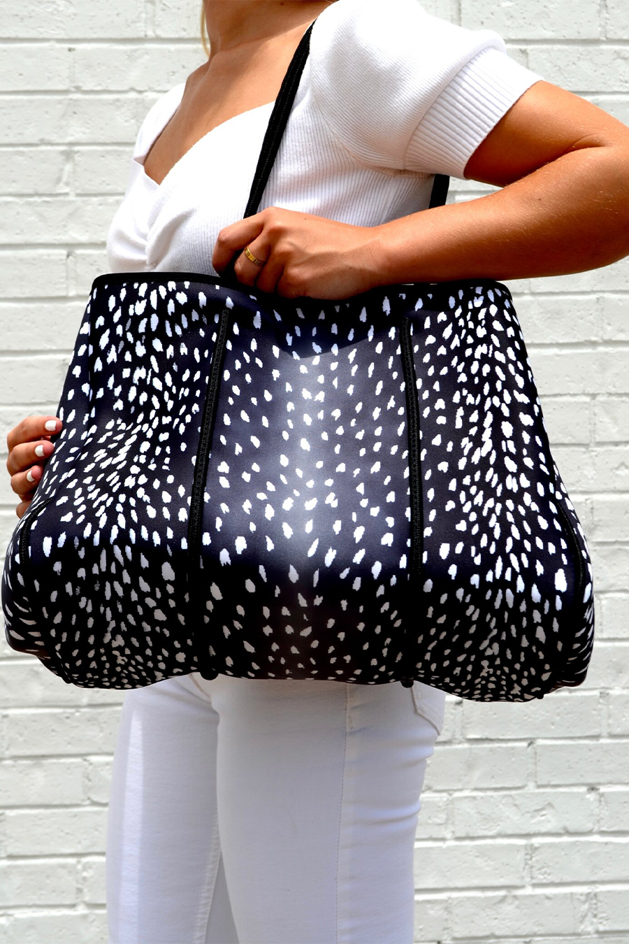 Neoprene Tote | Black Fawn - Main Image Number 1 of 1