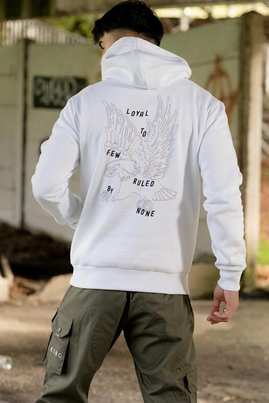 Earlham Tracksuit Hoodie | White Eagle - Main Image Number 2 of 2