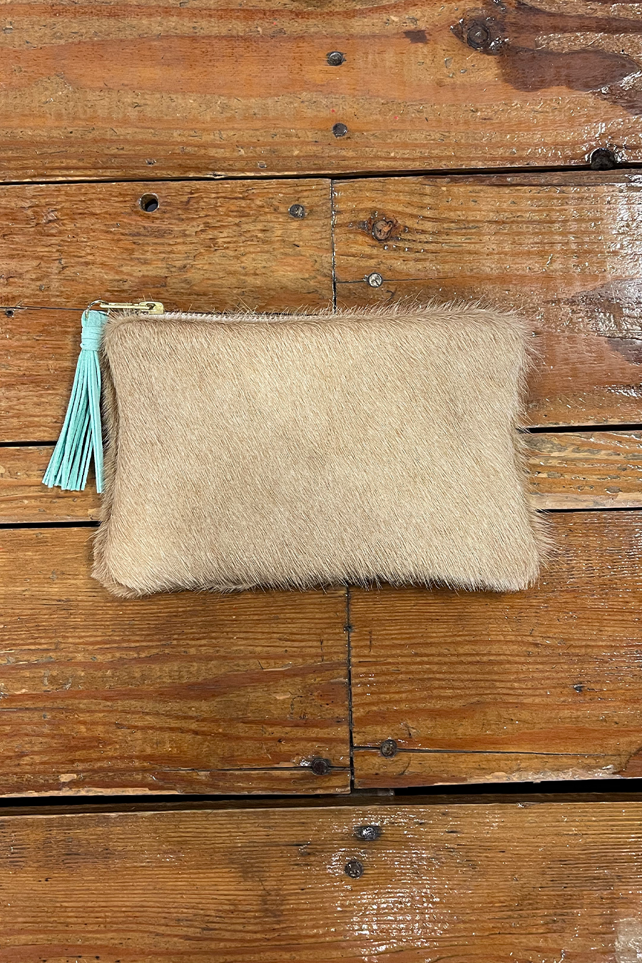 Cowhide Mini Clutch | Camel - Main Image Number 1 of 1