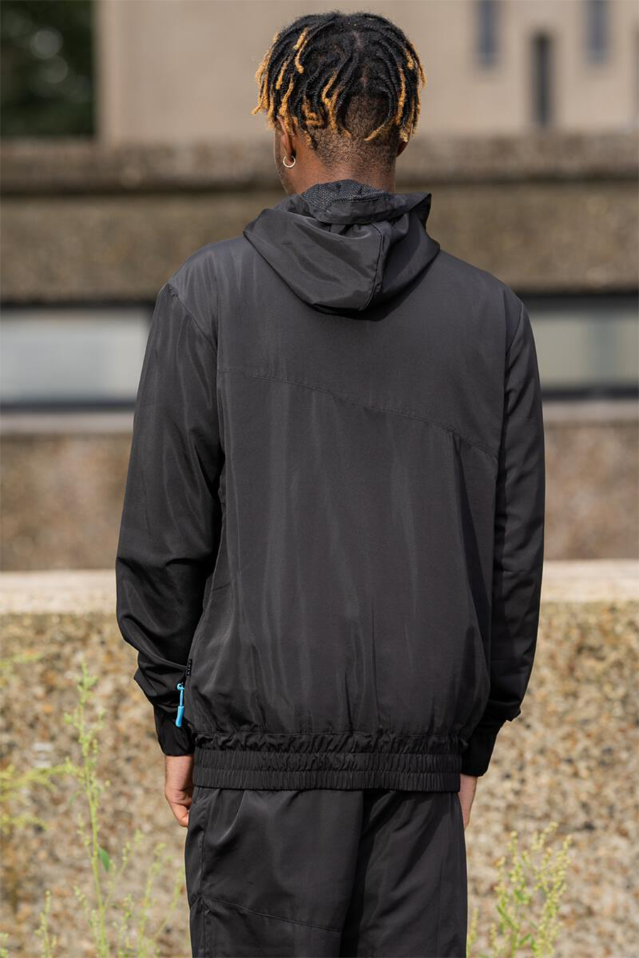 Tennyson Shell Tracksuit Hoodie | Black - Main Image Number 2 of 3