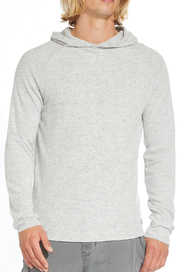 Deswell Knit Hoodie | Heather Light Grey - Main Image Number 1 of 4