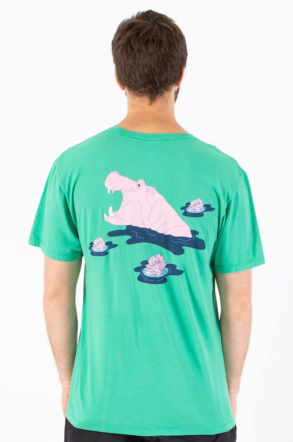 Hippo Tee | Green - West of Camden - Main Image Number 2 of 2