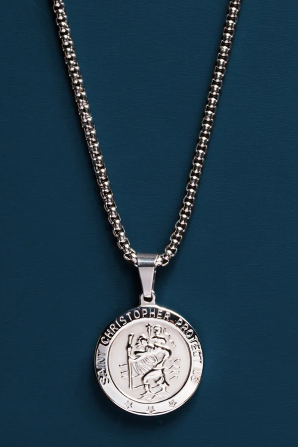 Waterproof Saint Christopher Necklace 22" - Main Image Number 1 of 1