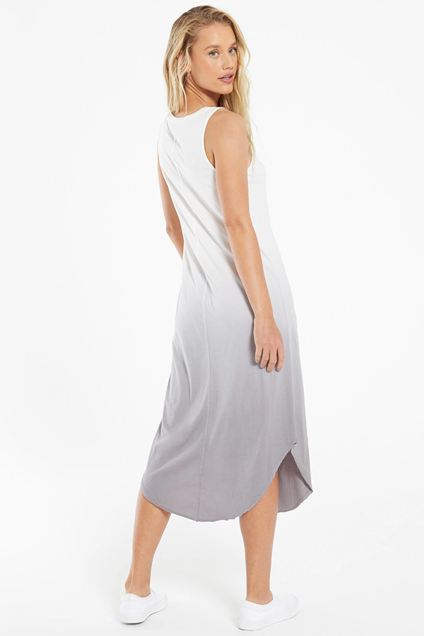 Reverie Scoop Dip Dye Dress | Soft Grey - Main Image Number 1 of 2
