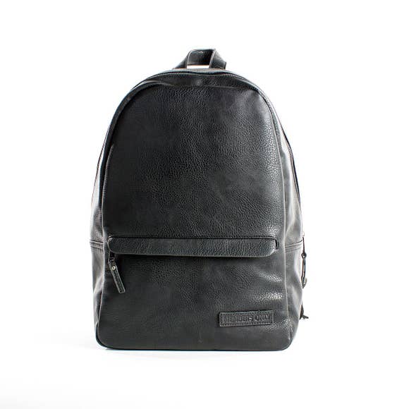 Pebbled Leather Backpack - Main Image Number 1 of 3