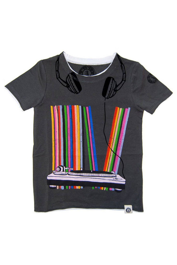 Vinyl Collection Kids Tee | Grey - Thumbnail Image Number 1 of 2
