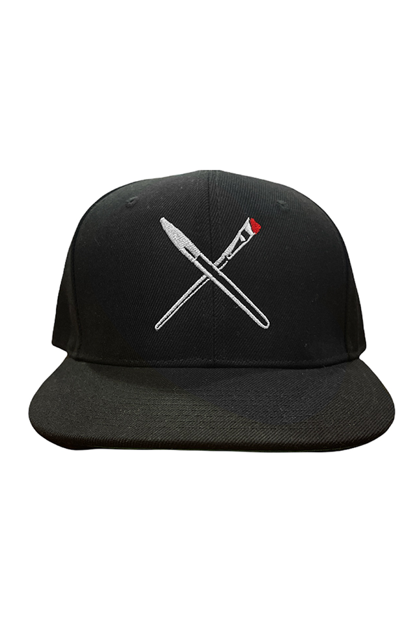 Pen and Brush Premium Hat | Black / Red - Thumbnail Image Number 1 of 2
