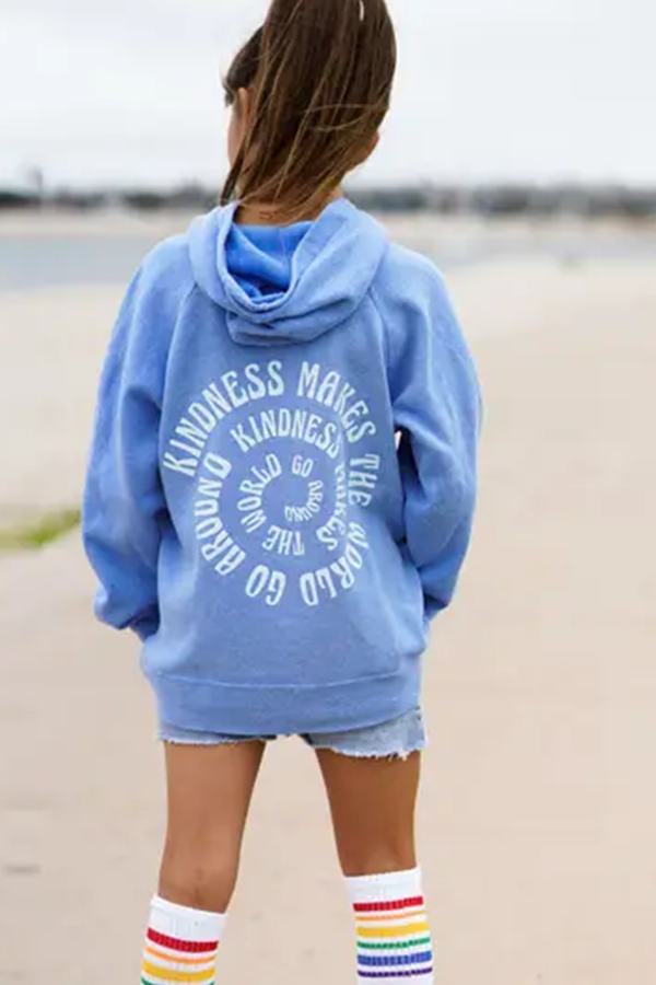Youth Kindness Makes The World Hoodie | Blue - Main Image Number 2 of 2