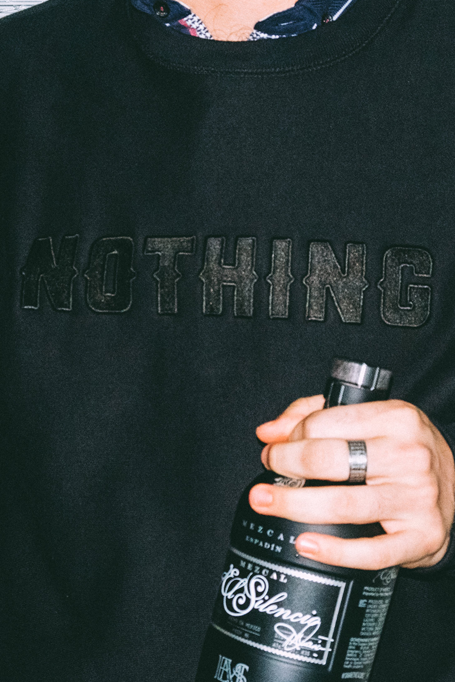 Nothing Crewneck Sweatshirt | Black/Black - Main Image Number 2 of 2