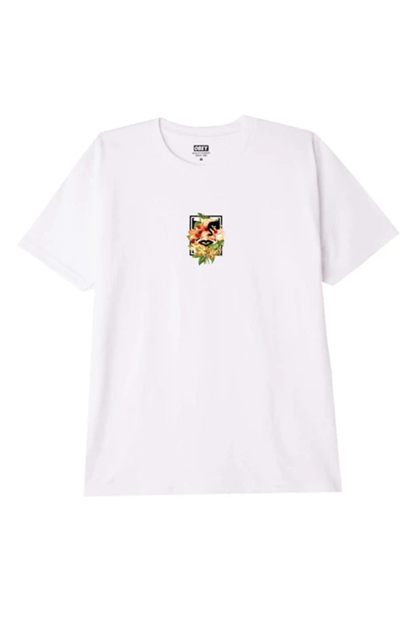 Floral Icon Face Tee | White - Main Image Number 1 of 2