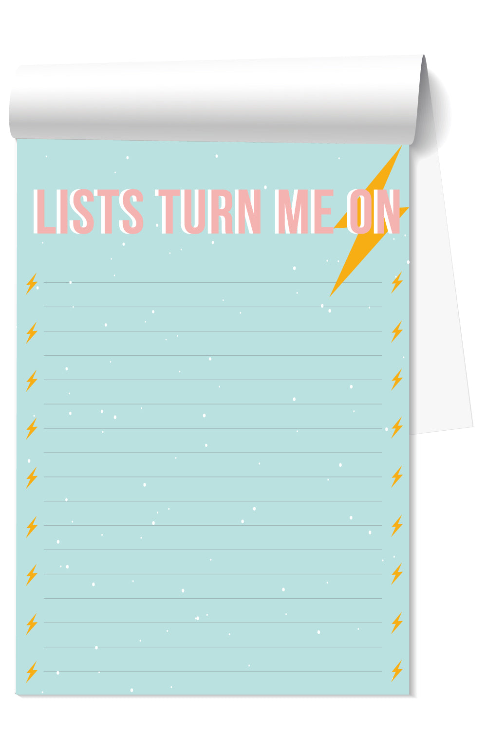 Lists Turn Me On Notepad - Main Image Number 1 of 1