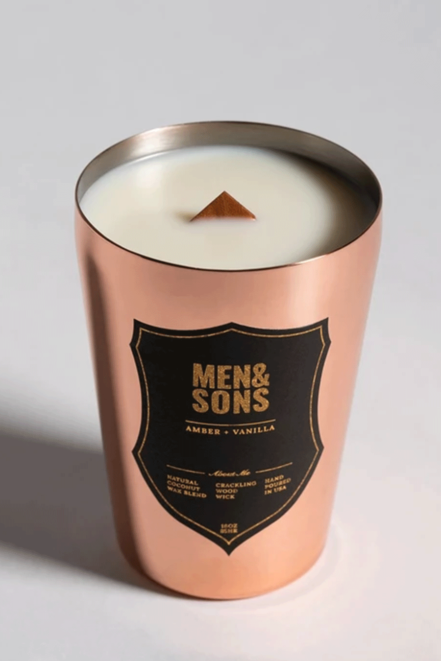Amber + Vanilla Candle | Copper Tin 16oz - Main Image Number 1 of 1