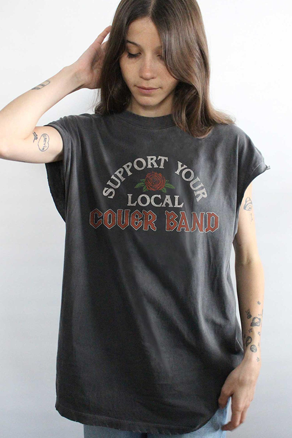 Support Your Local Cover Band Tee | Vintage Black - Main Image Number 1 of 1
