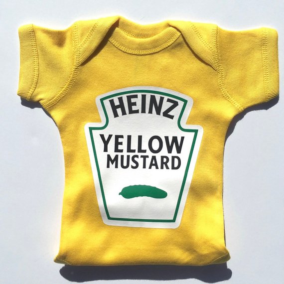 Heinz Mustard Baby Onesie | Yellow - Thumbnail Image Number 1 of 2
