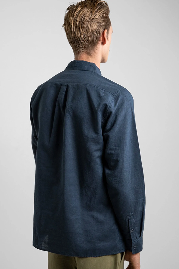 Classic Linen LS Shirt | Worn Navy - Thumbnail Image Number 2 of 2
