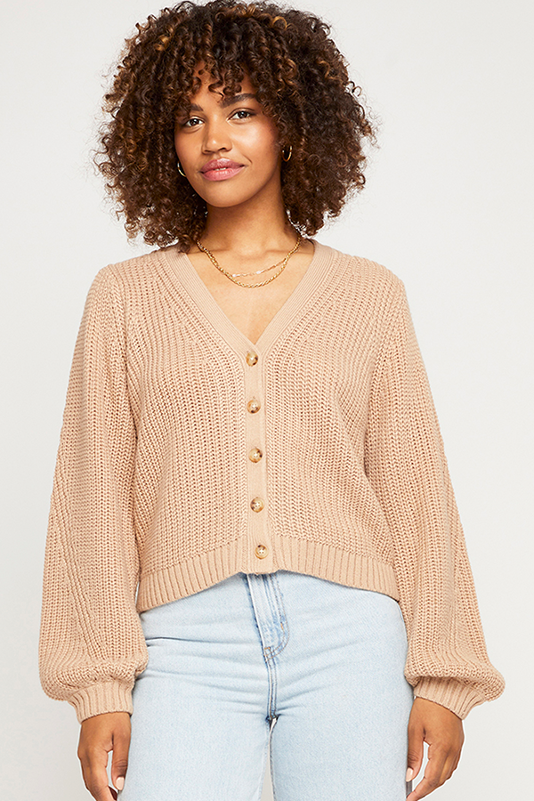 Calloway Cardigan Sweater | Sesame - Main Image Number 1 of 2