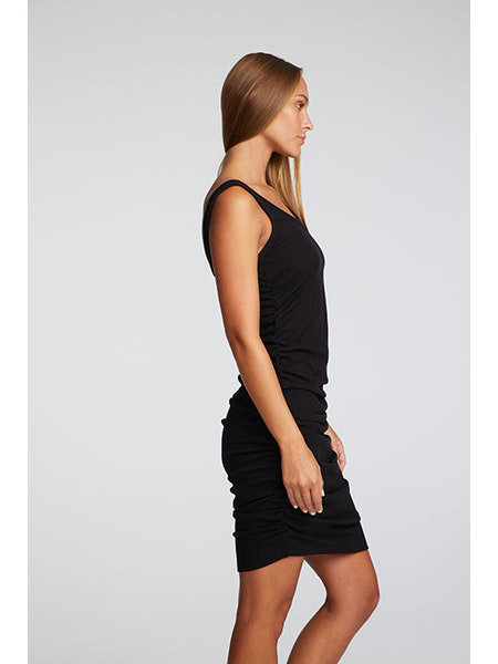 Cozy Rib Scoop Body Con Dress | True Black - Main Image Number 2 of 2