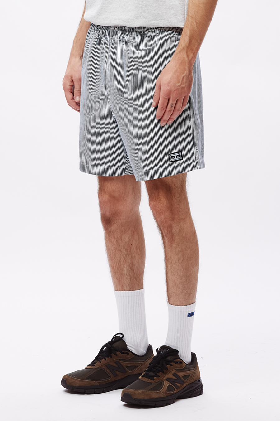 Easy Relaxed Twill Short | Navy Multi - Main Image Number 2 of 3