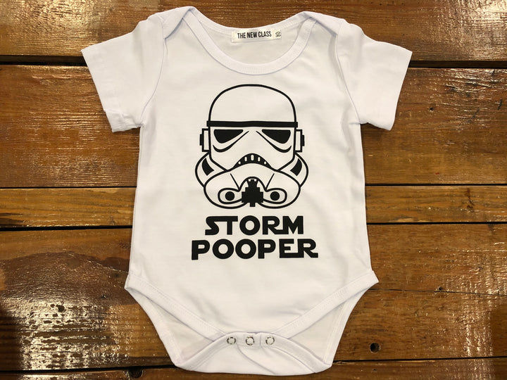Storm Pooper Onesie | White - Thumbnail Image Number 2 of 3
