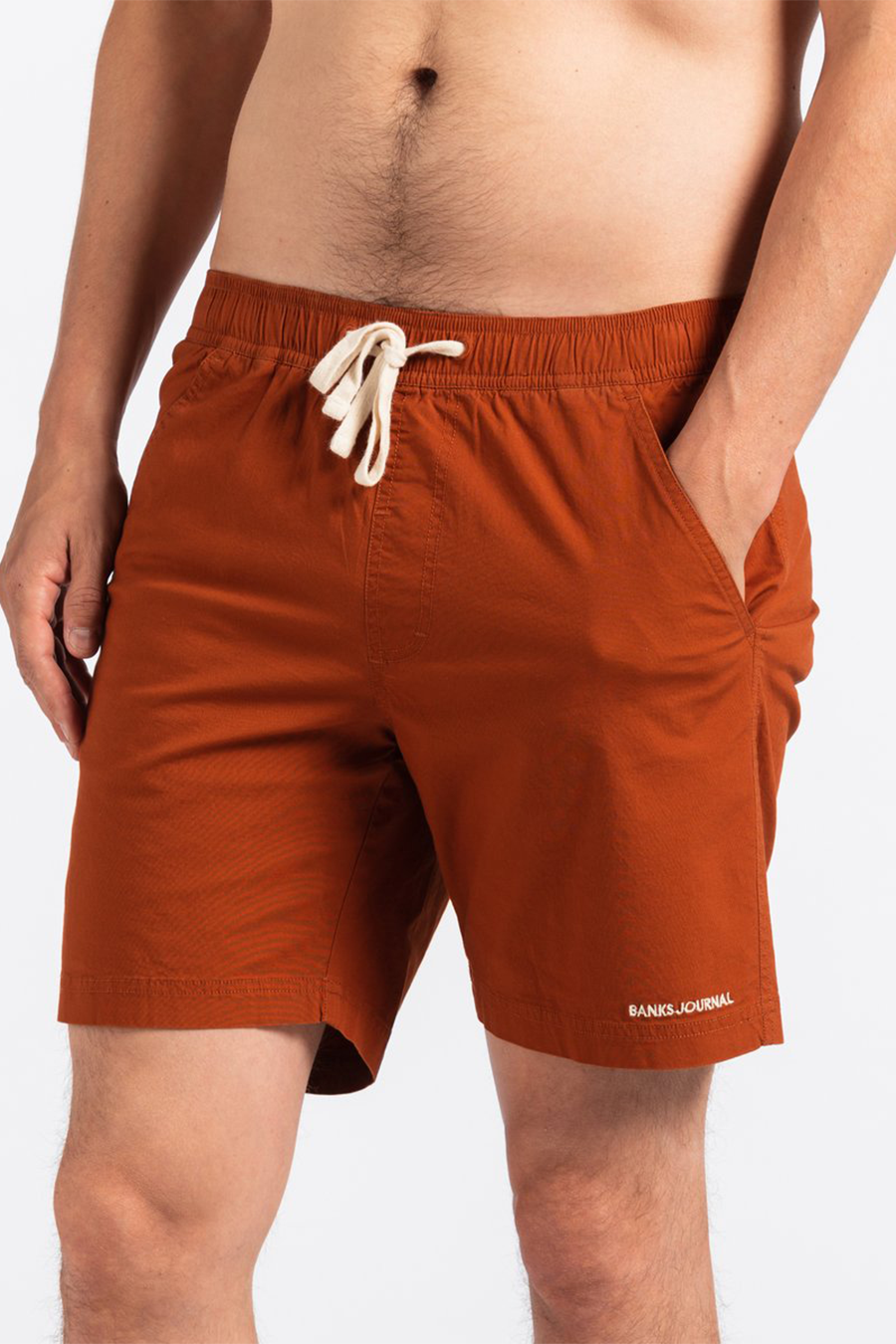 Label Elastic Boardshort | Baked Clay - Main Image Number 2 of 3