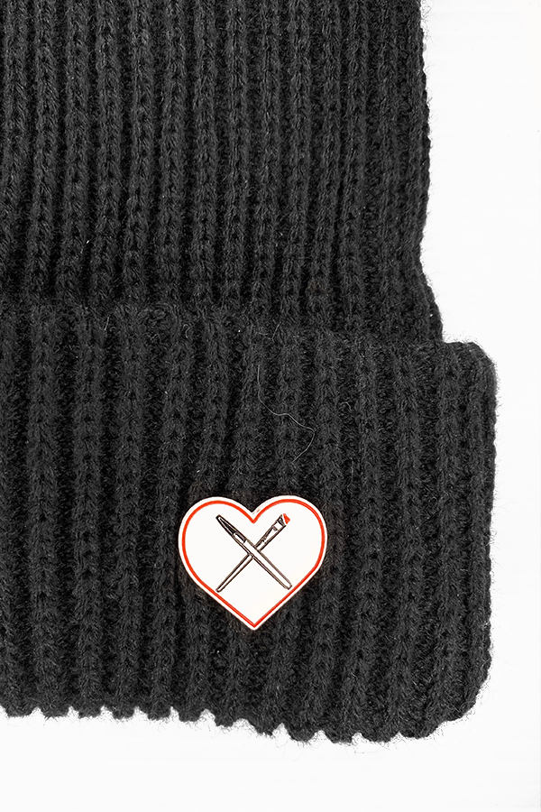 Pen and Brush Beanie | Black - Thumbnail Image Number 2 of 2
