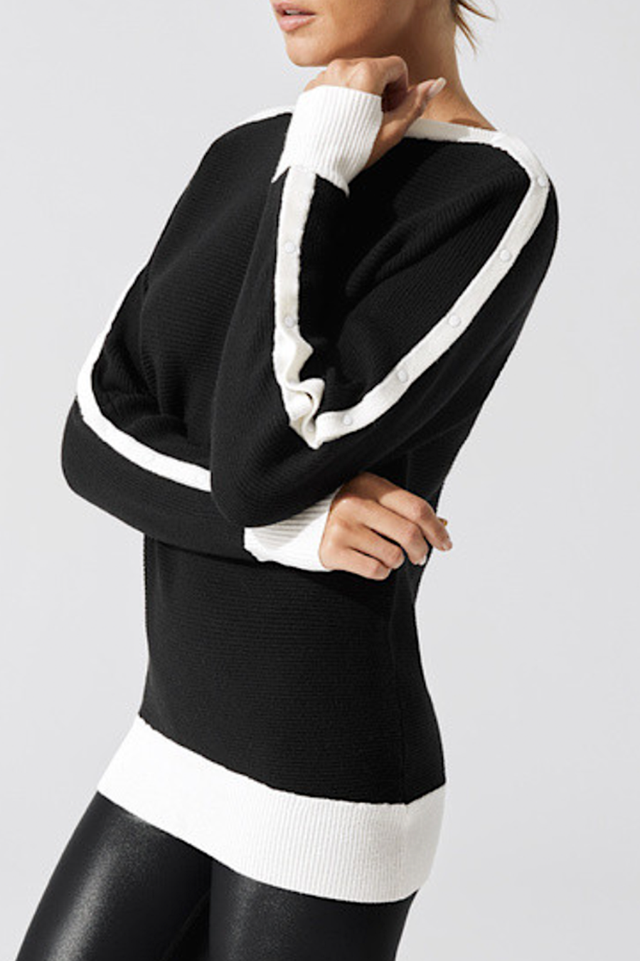 Intercept Sweater | Black/White - Main Image Number 1 of 2
