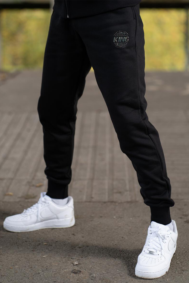 Bethnal Tracksuit Bottoms | Black - Thumbnail Image Number 1 of 3
