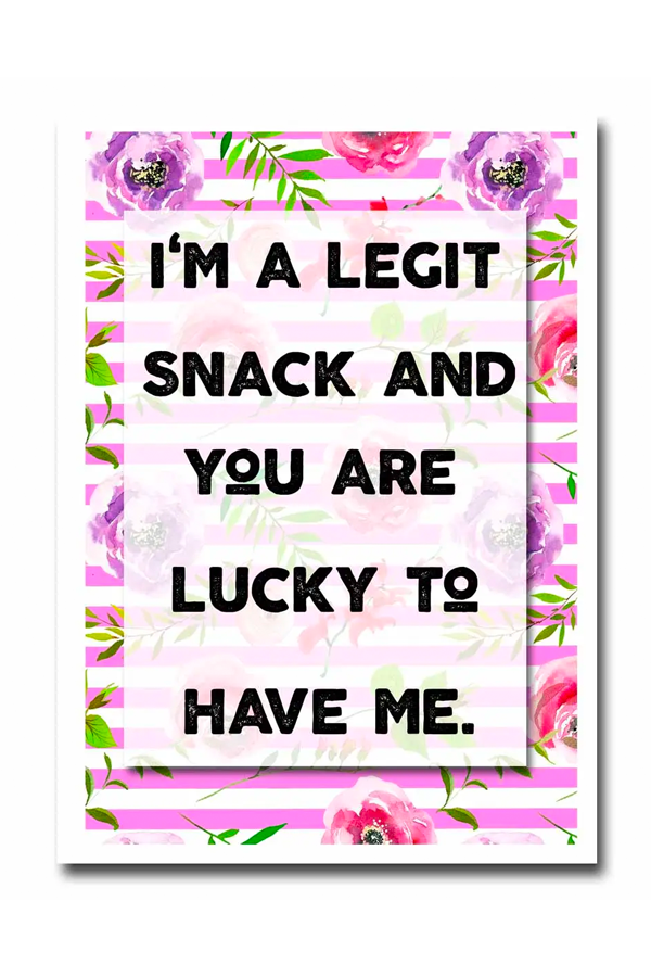 Legit Snack Greeting Card - Main Image Number 1 of 1
