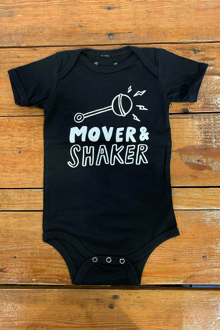Mover &amp; Shaker Onesie | Black - West of Camden - Thumbnail Image Number 2 of 2
