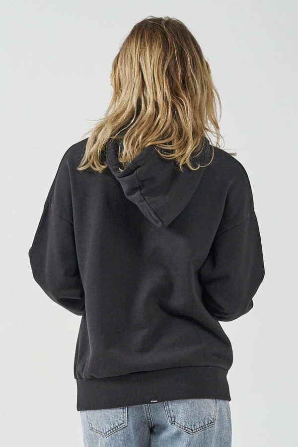 Deadly Beautiful Fleece Hood | Washed Black - Main Image Number 2 of 2