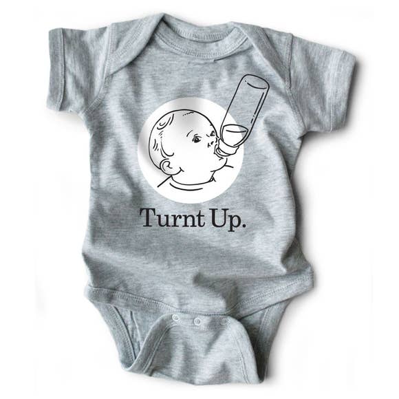 Turnt Up Onesie | Heather - West of Camden - Main Image Number 1 of 1