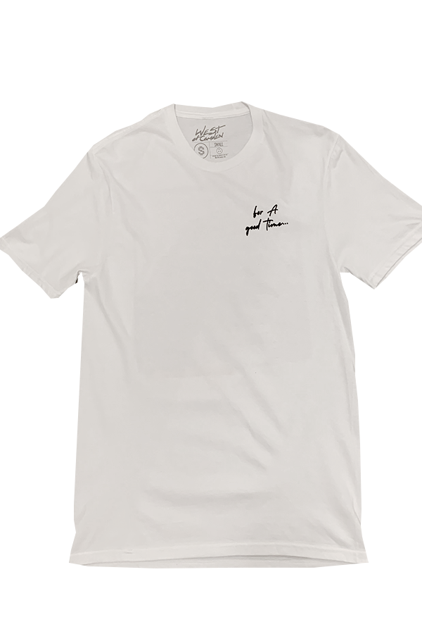 For A Good Time Tee | White - West of Camden - Thumbnail Image Number 2 of 3

