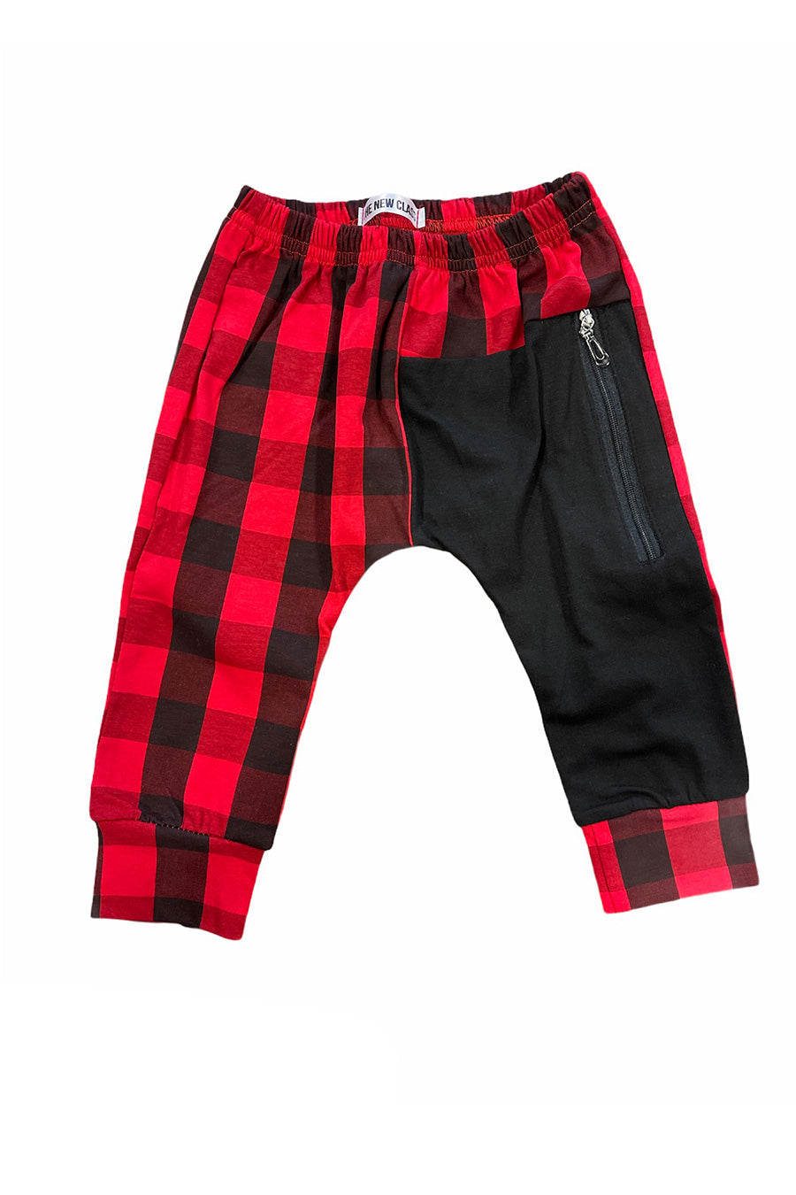 Checkered Kids Jogger | Red/Black - Main Image Number 1 of 2