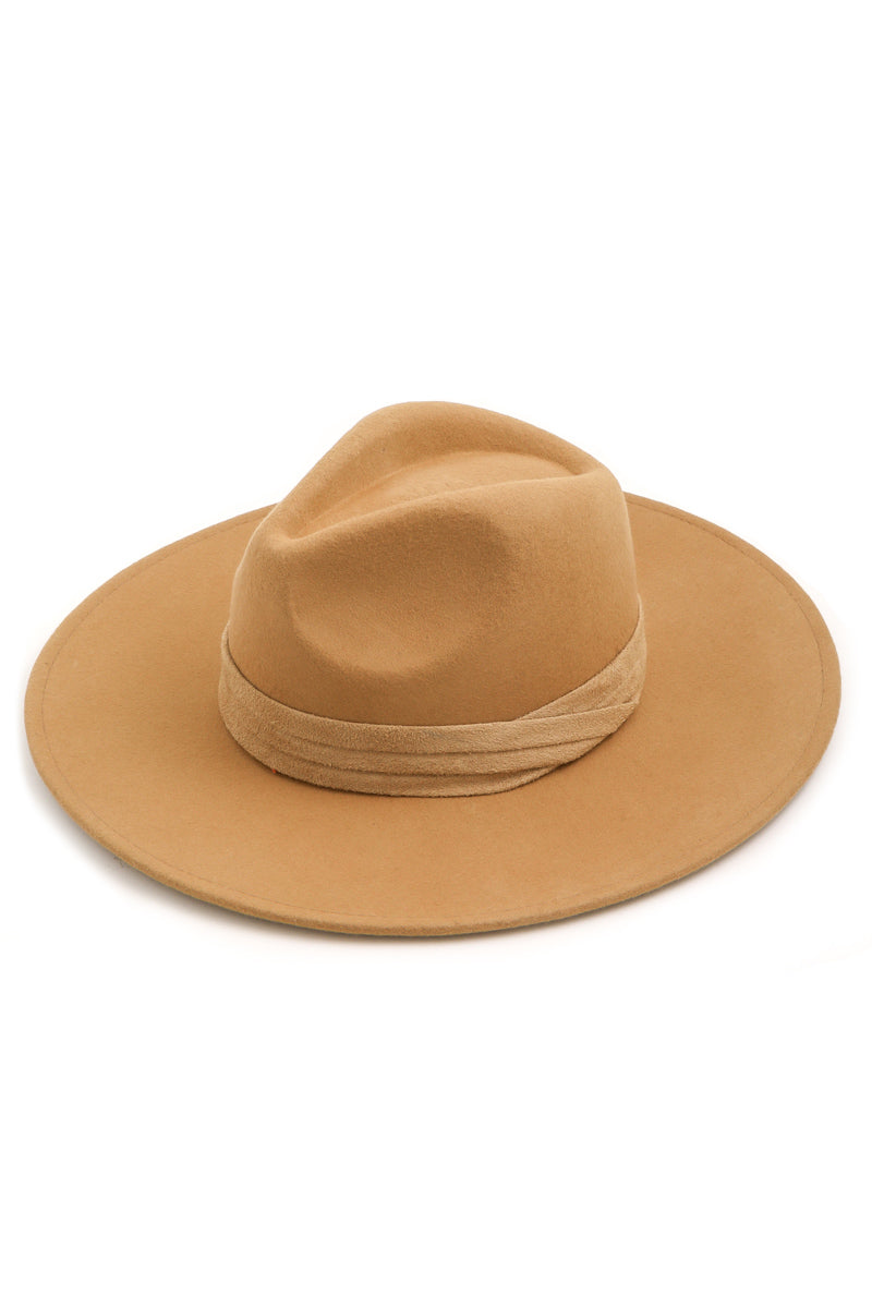 Wool Flat Brim Hat | Tan - West of Camden - Main Image Number 1 of 1