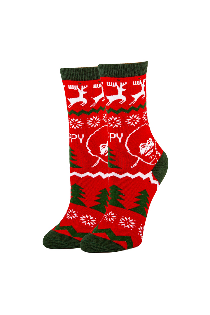 Merry Merry Bob Ross Holiday Socks - Thumbnail Image Number 2 of 2
